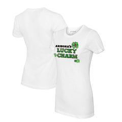 Arizona Diamondbacks Tiny Turnip Women's Lucky Charm T-Shirt - White