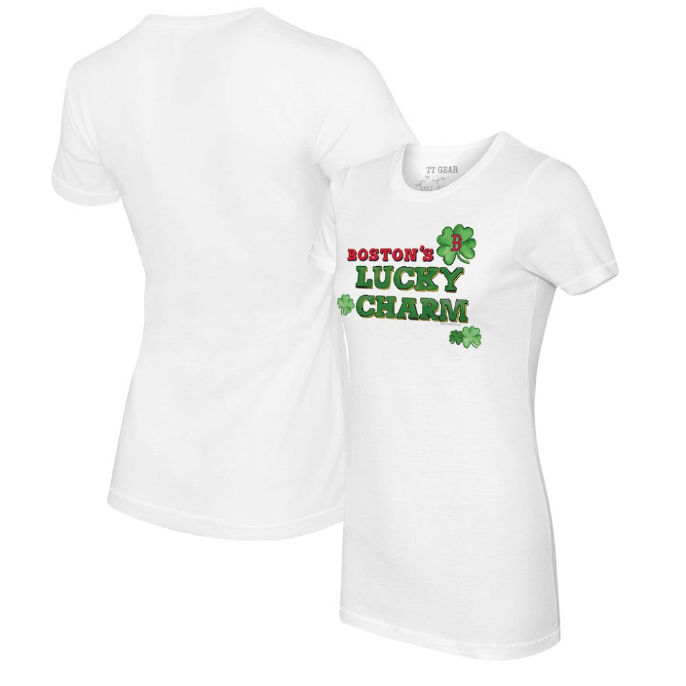 Boston Red Sox Tiny Turnip Women's Lucky Charm T-Shirt - White
