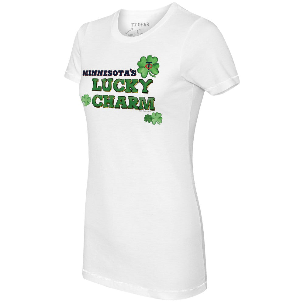 Minnesota Twins Tiny Turnip Women's Lucky Charm T-Shirt - White