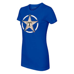 Texas Rangers Tiny Turnip Women's Military Star T-Shirt - Royal