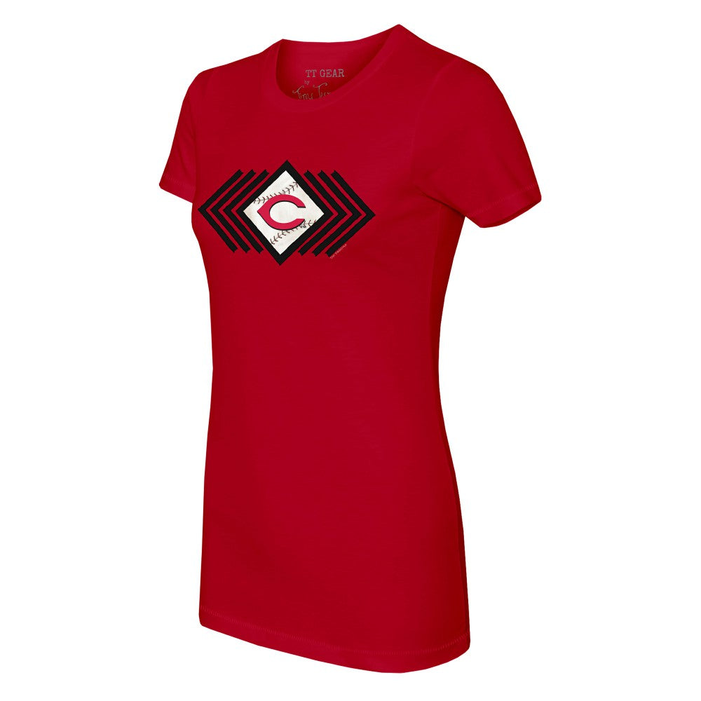 Cincinnati Reds Tiny Turnip Women's Prism Arrows T-Shirt - Red