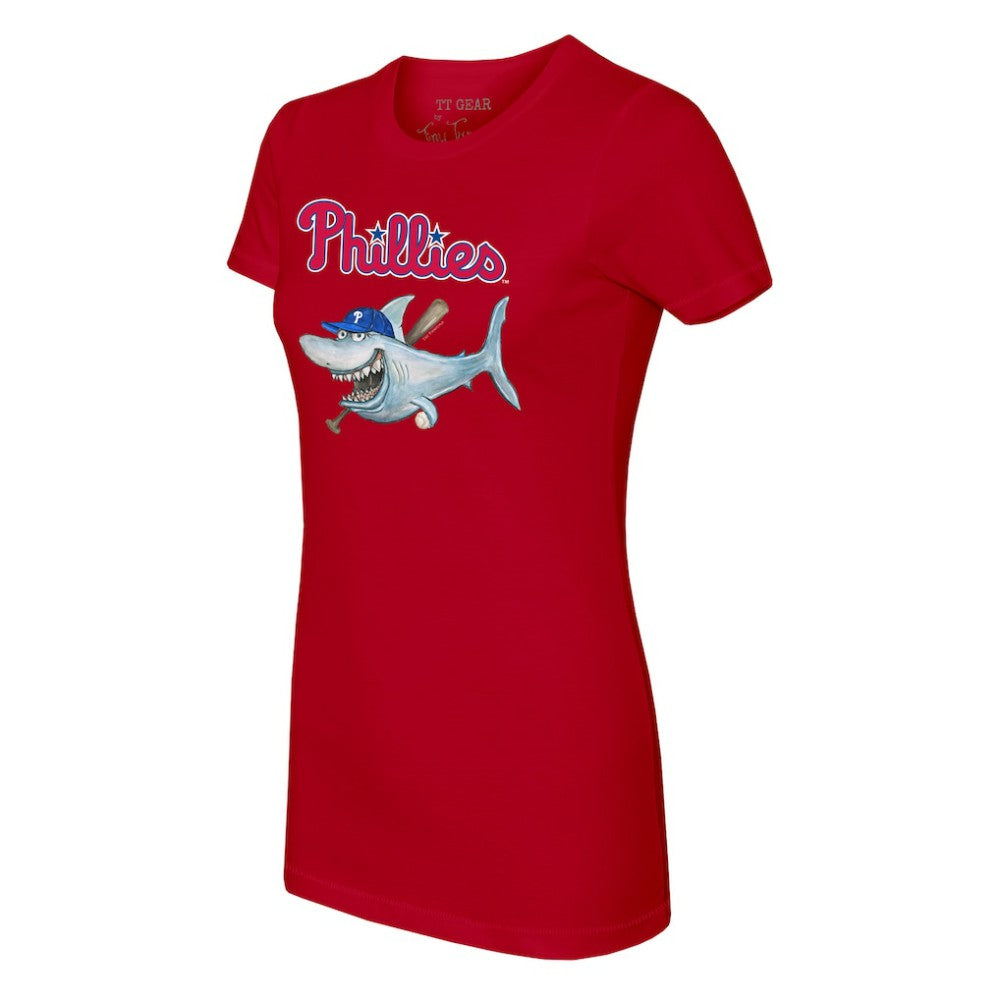 Philadelphia Phillies Tiny Turnip Women's Shark T-Shirt - Red