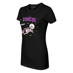 Arizona Diamondbacks Tiny Turnip Women's Space Unicorn T-Shirt - Black