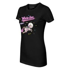 Chicago White Sox Tiny Turnip Women's Space Unicorn T-Shirt - Black
