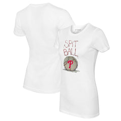 Philadelphia Phillies Tiny Turnip Women's Spit Ball T-Shirt - White