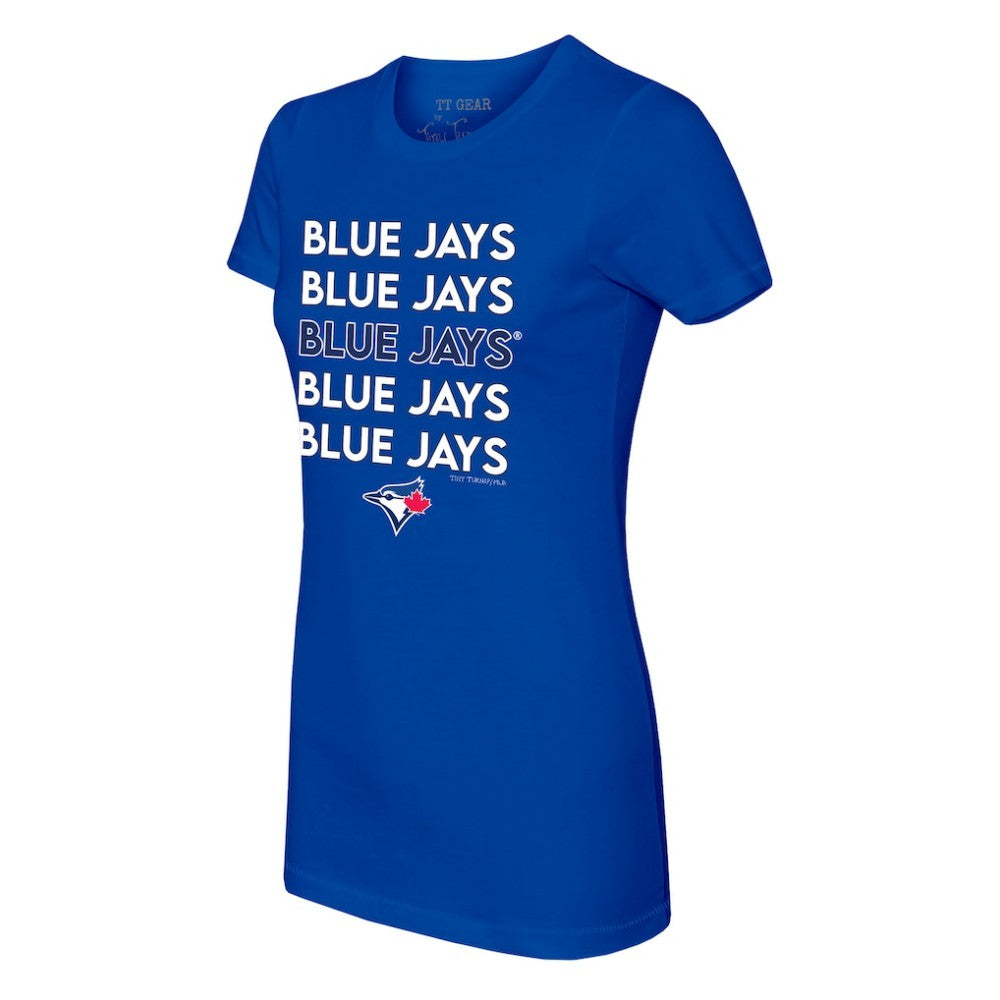 Toronto Blue Jays Tiny Turnip Women's Stacked T-Shirt - Royal