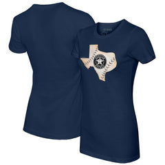 Houston Astros Tiny Turnip Women's State Outline T-Shirt - Navy