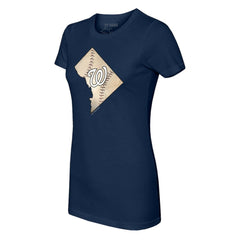 Washington Nationals Tiny Turnip Women's State Outline T-Shirt - Navy