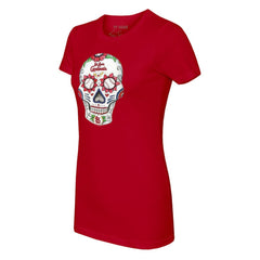 St. Louis Cardinals Tiny Turnip Women's Sugar Skull T-Shirt - Red