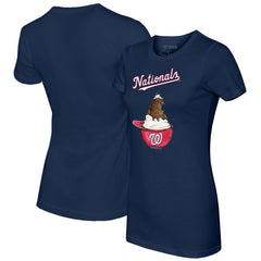 Washington Nationals Tiny Turnip Women's Sundae Helmet T-Shirt - Navy