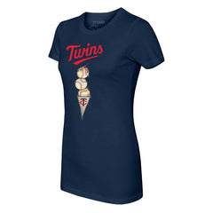 Minnesota Twins Tiny Turnip Women's Triple Scoop T-Shirt - Navy
