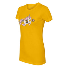 San Diego Padres Tiny Turnip Women's Unicorn T-Shirt - Gold
