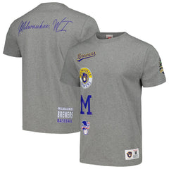 Milwaukee Brewers Cooperstown Collection City Collection T-Shirt - Heather Gray | Mitchell & Ness