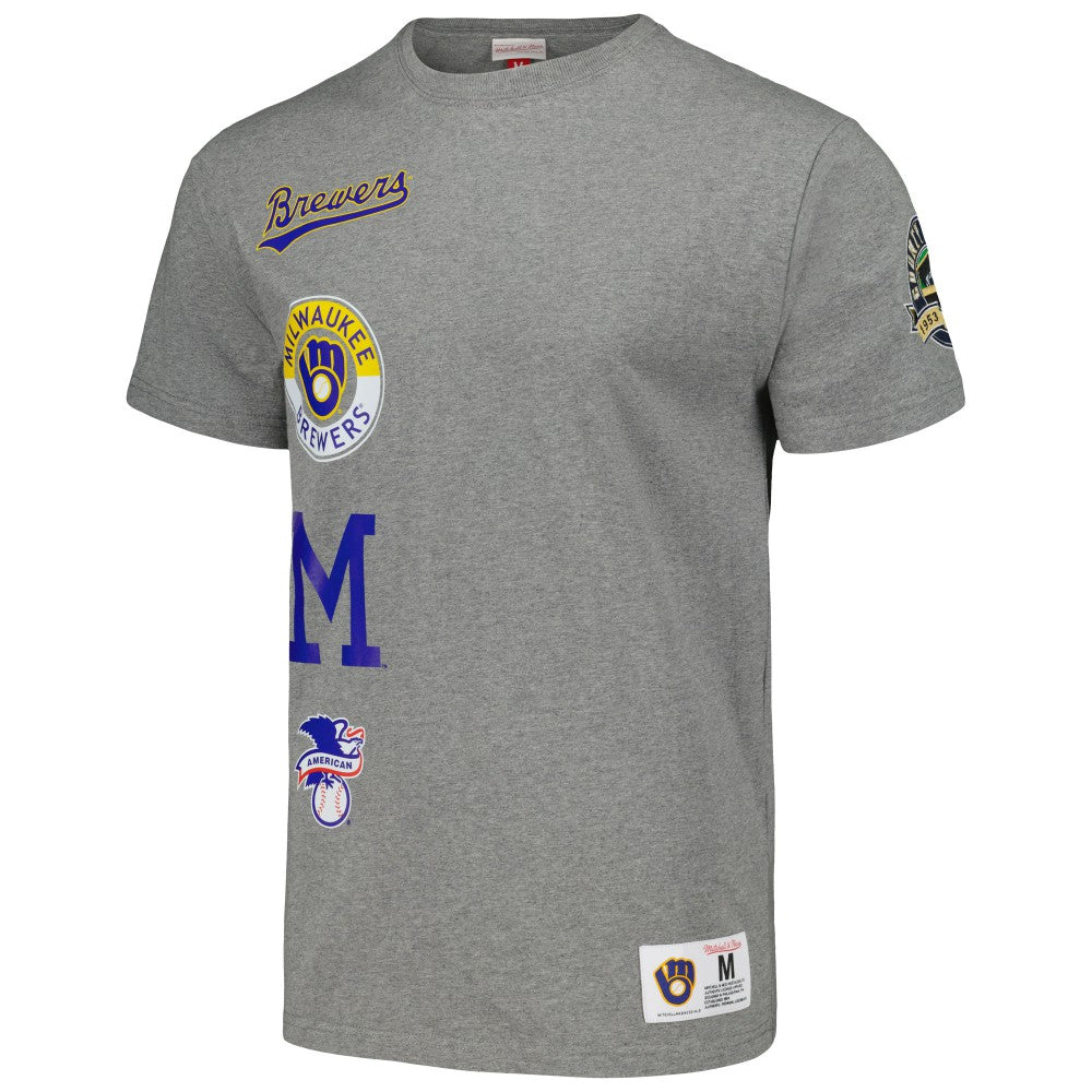Milwaukee Brewers Cooperstown Collection City Collection T-Shirt - Heather Gray | Mitchell & Ness