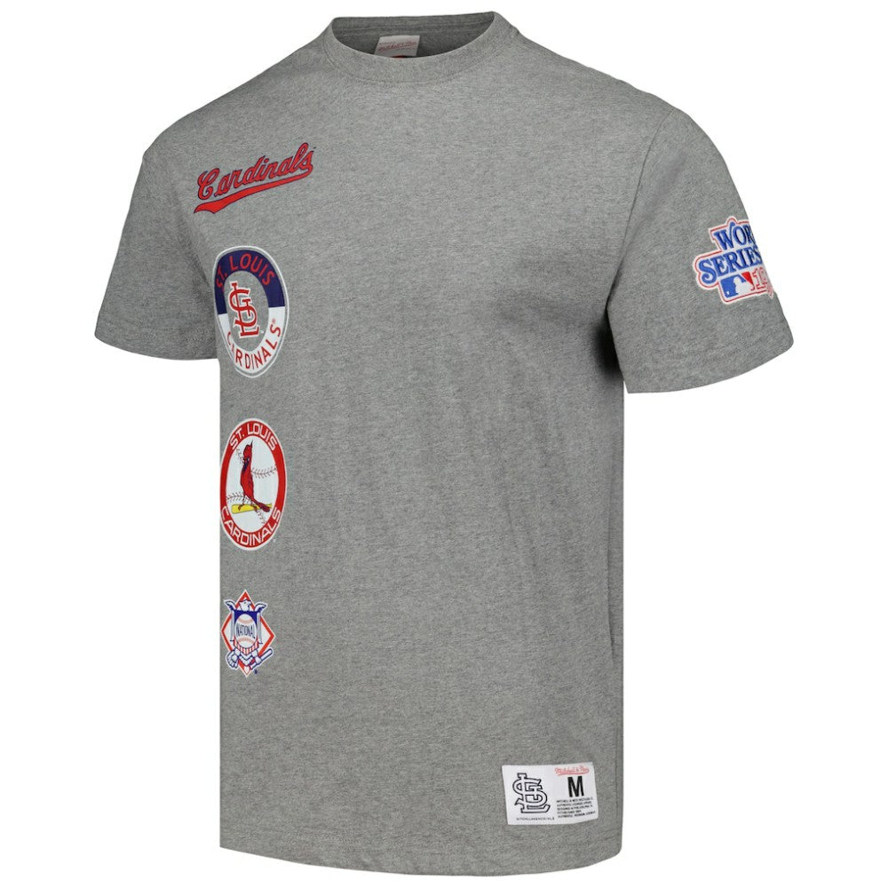 St. Louis Cardinals Cooperstown Collection City Collection T-Shirt - Heather Gray | Mitchell & Ness
