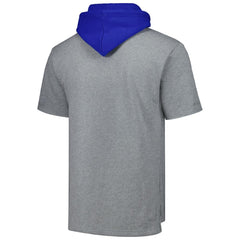 Atlanta Braves Postgame Short Sleeve Pullover Hoodie - Heather Gray | Mitchell & Ness