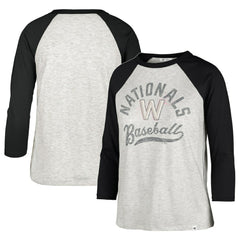 Washington Nationals Women's City Connect Retro Daze Ava Raglan 3/4-Sleeve T-Shirt - Gray | 47 brand
