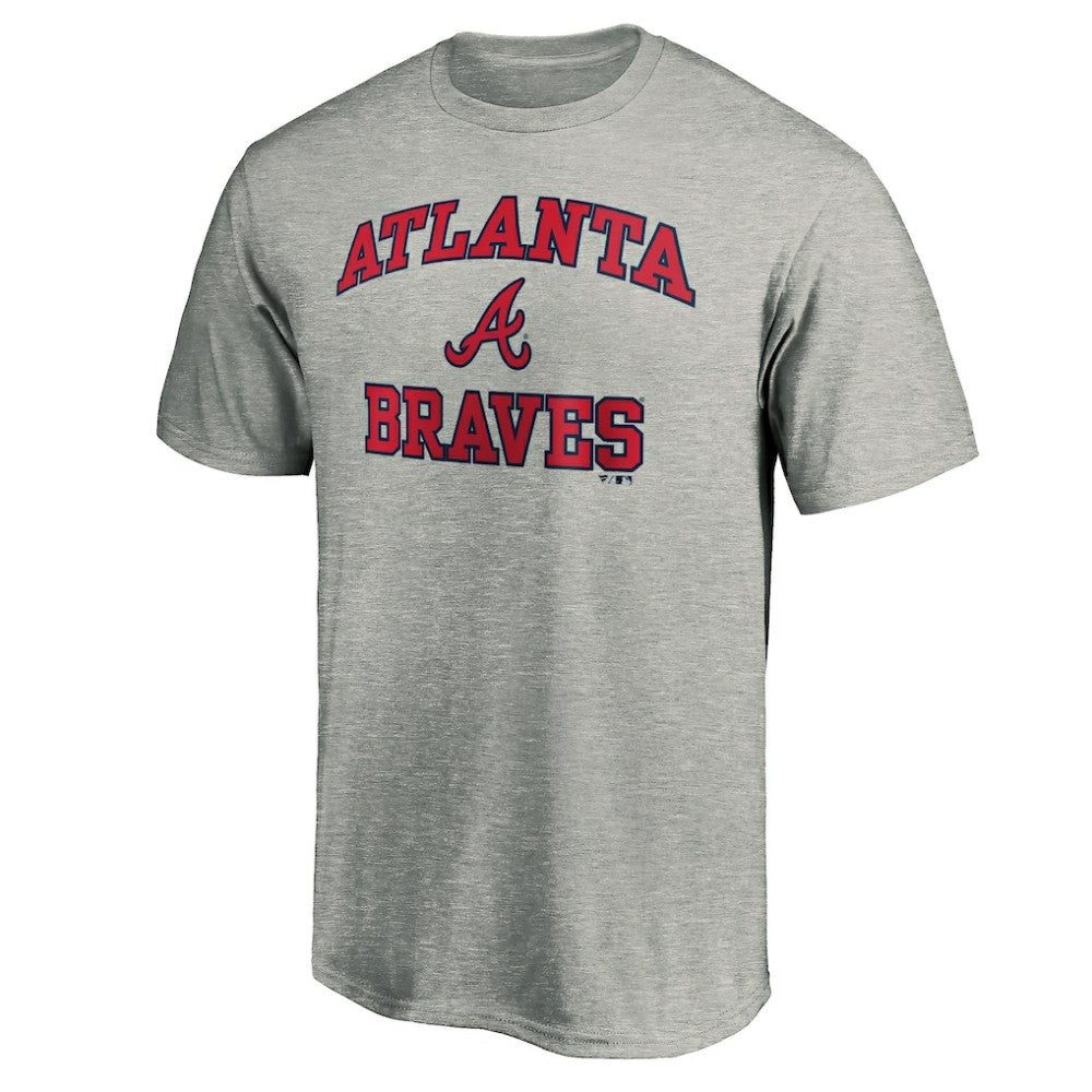 Atlanta Braves Heart & Soul T-Shirt - Heather Gray