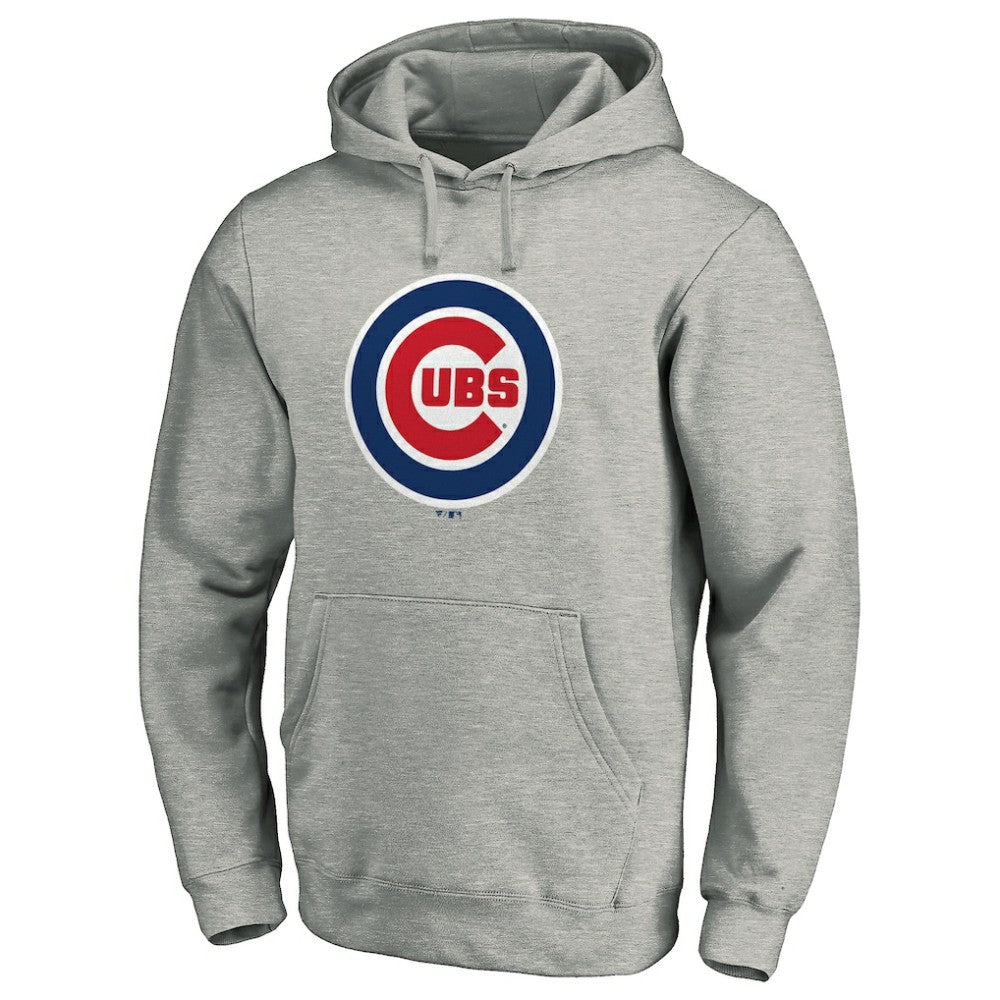 Chicago Cubs Official Team Logo Pullover Hoodie - Gray