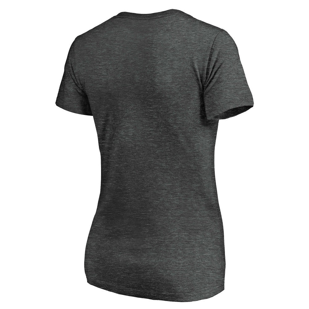Los Angeles Angels Women's Core Team Lock Up V-Neck T-Shirt - Charcoal