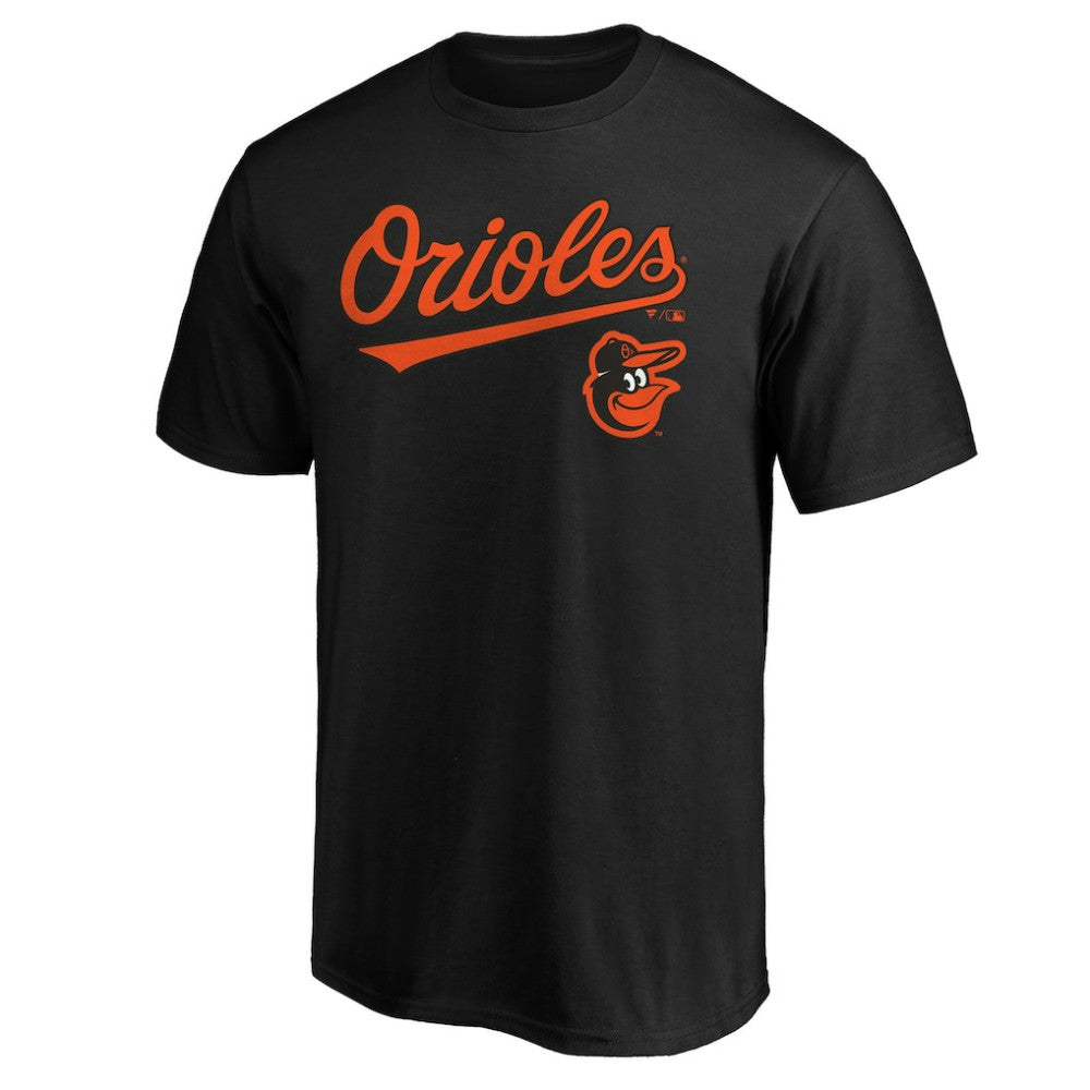 Baltimore Orioles Team Lock Up Wordmark T-Shirt - Black