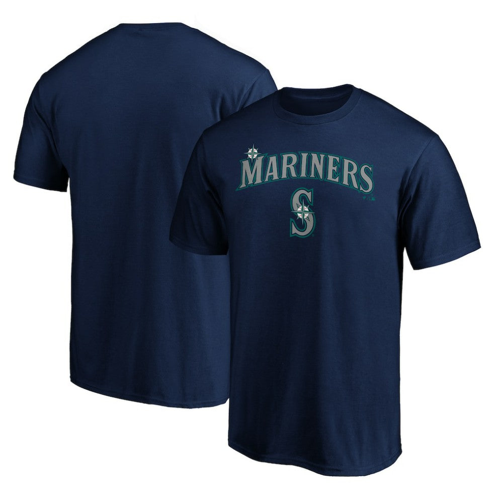 Seattle Mariners Team Lock Up Wordmark T-Shirt - Navy