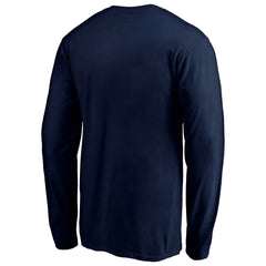 Milwaukee Brewers Team Lock Up Wordmark Long Sleeve T-Shirt - Navy