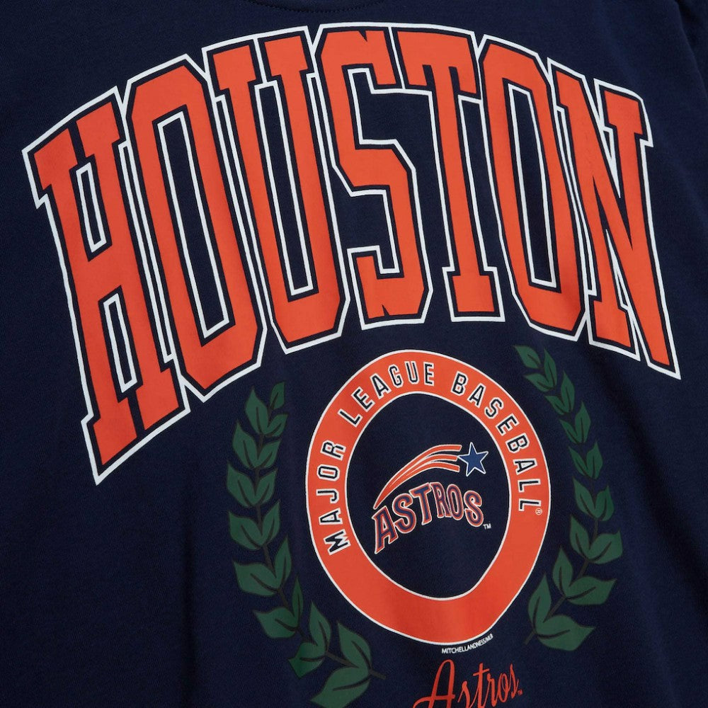 Houston Astros Women's Logo Lt 2.0 Pullover Sweatshirt - Navy | Mitchell & Ness