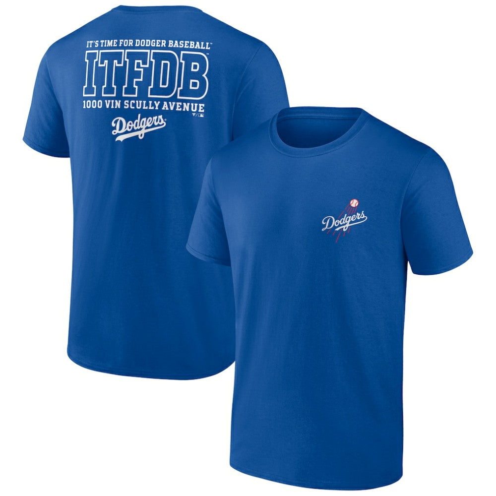 Los Angeles Dodgers Bring It ITFDB T-Shirt - Royal