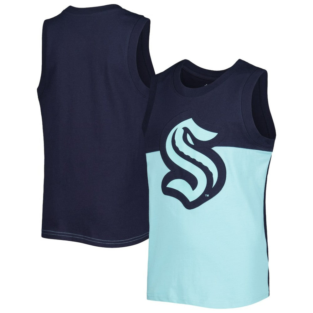 Seattle Kraken Youth Revitalize Tank Top Light Blue/Dark Sea Blue