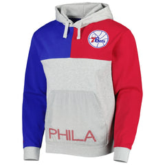 Philadelphia 76ers Tie-Breaker Pullover Hoodie sale - Heather Gray | Mitchell & Ness discount