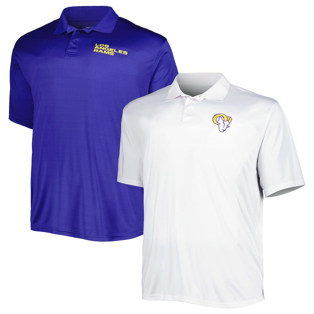 Los Angeles Rams Solid Two-Pack Polo Set - Royal/White outlet
