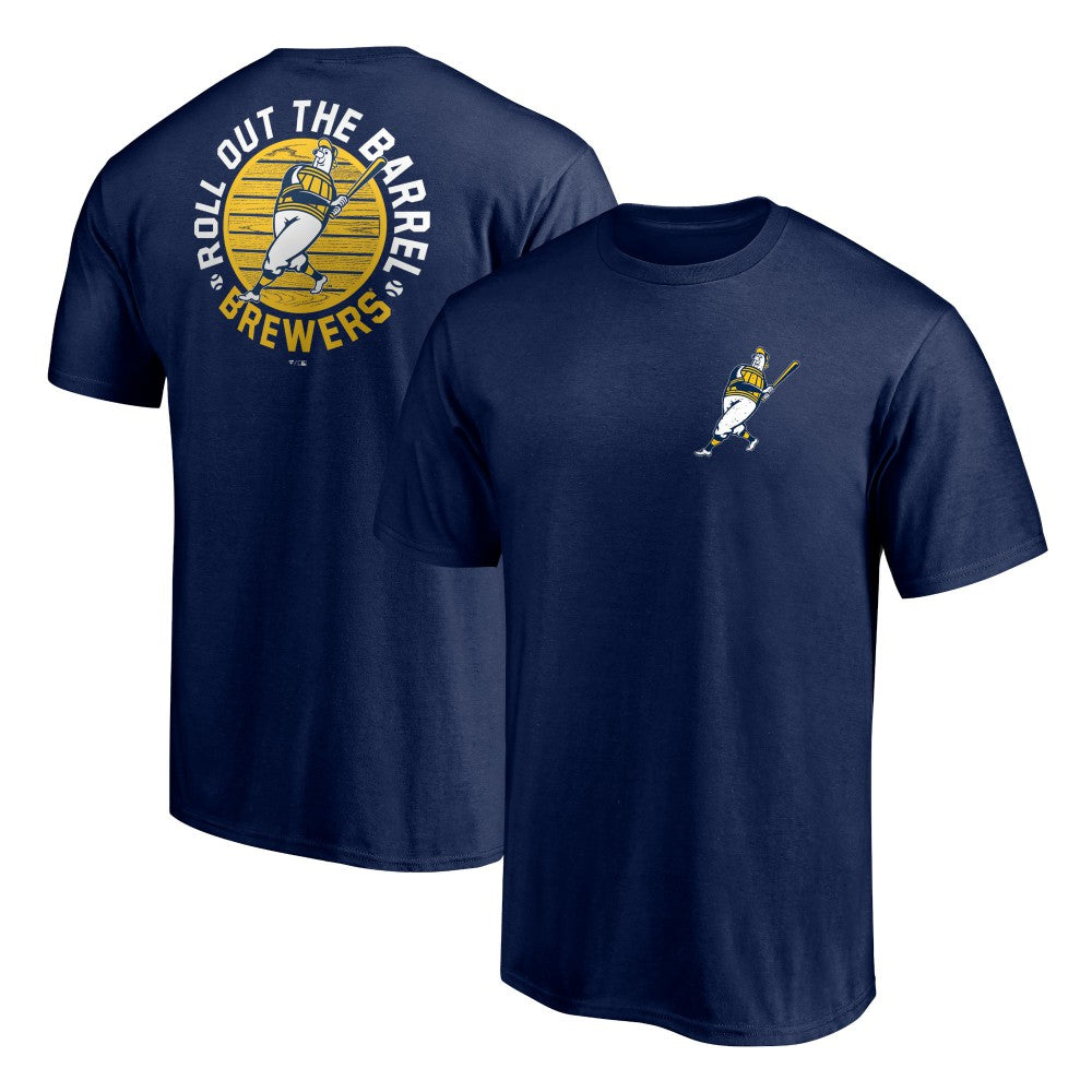 Milwaukee Brewers Roll Out the Barrel T-Shirt - Navy