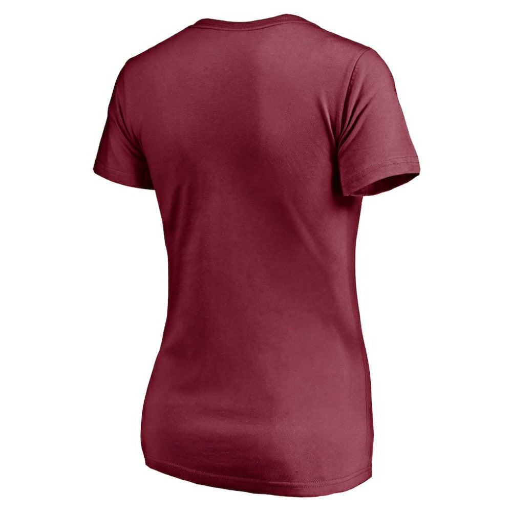 Philadelphia Phillies Women's Fightin' Phils V-Neck T-Shirt - Burgundy
