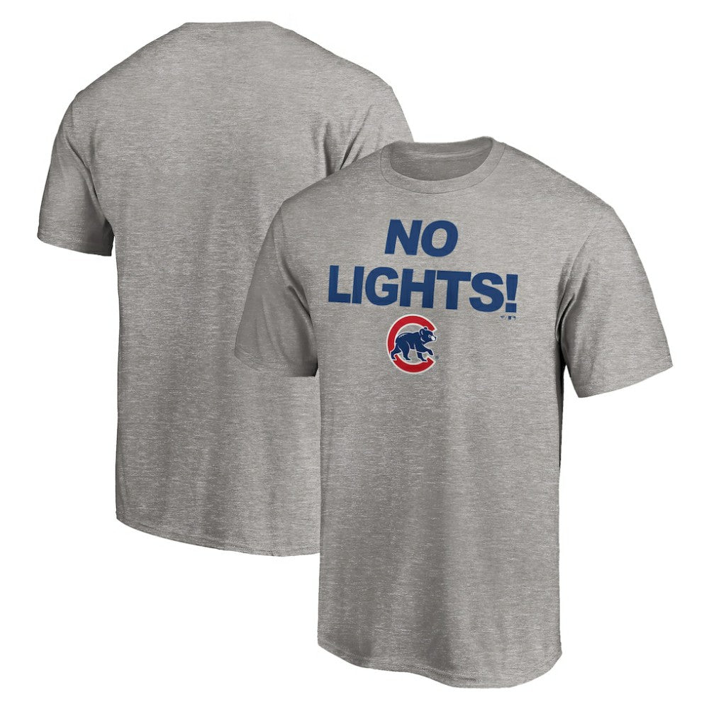 Chicago Cubs No Lights T-Shirt - Heather Gray