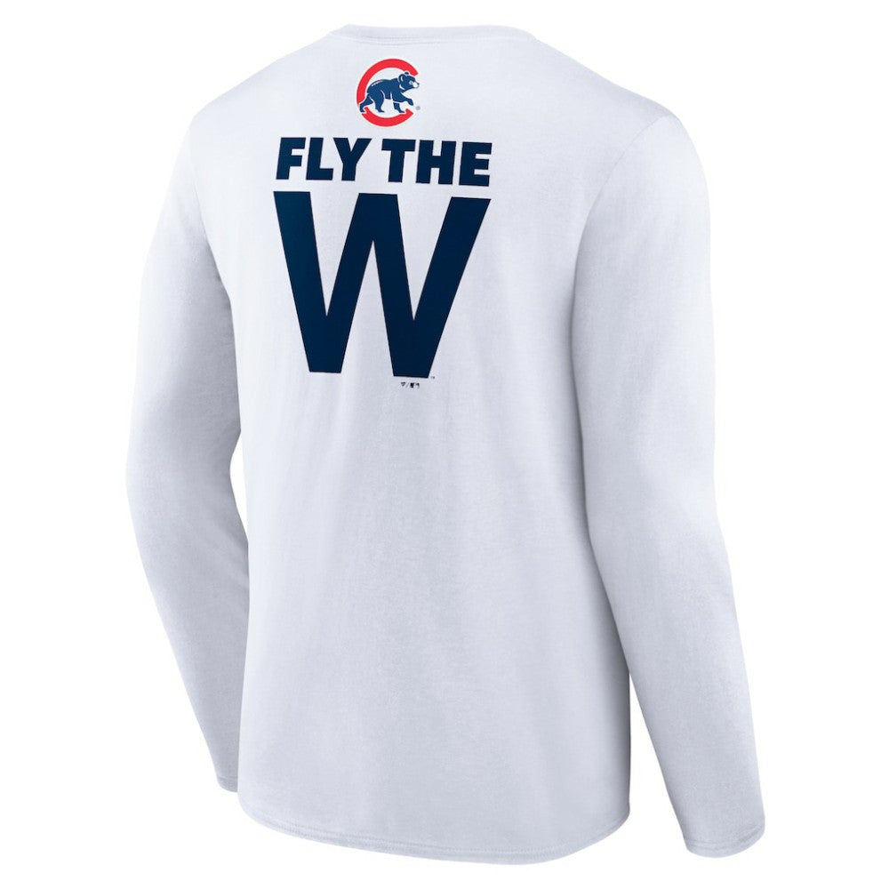 Chicago Cubs Fly the W Long Sleeve T-Shirt - White