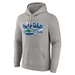 Los Angeles Dodgers Heater State of Mind Pullover Hoodie - Gray