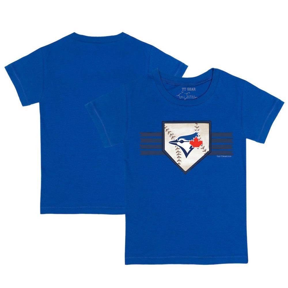Toronto Blue Jays Tiny Turnip Youth Base Stripe T-Shirt - Royal