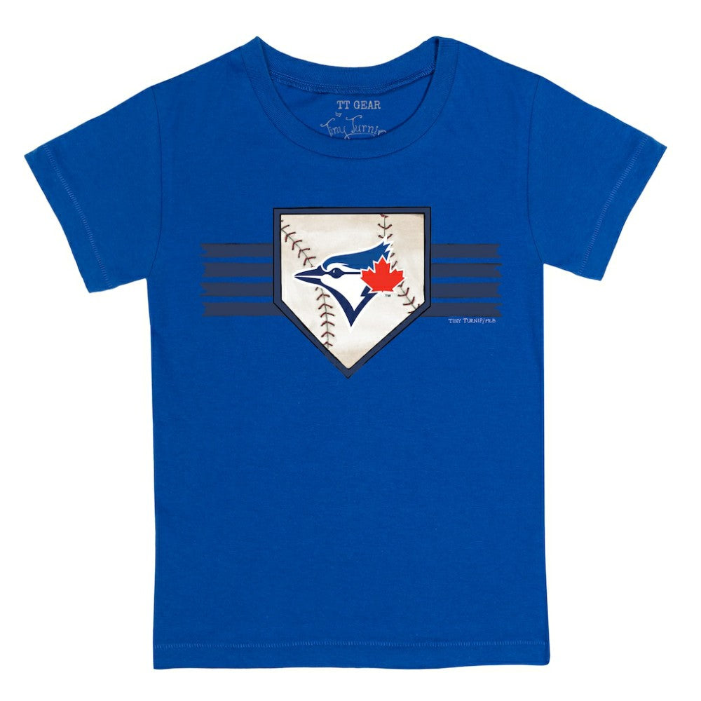Toronto Blue Jays Tiny Turnip Youth Base Stripe T-Shirt - Royal