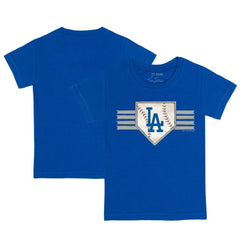 Los Angeles Dodgers Tiny Turnip Youth Base Stripe T-Shirt - Royal