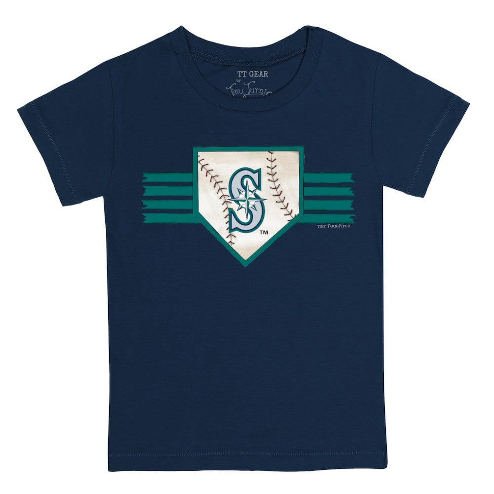 Seattle Mariners Tiny Turnip Youth Base Stripe T-Shirt - Navy