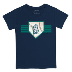 Seattle Mariners Tiny Turnip Youth Base Stripe T-Shirt - Navy