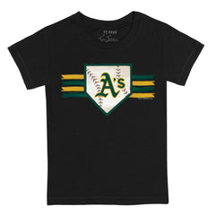 Athletics Tiny Turnip Youth Base Stripe T-Shirt - Black