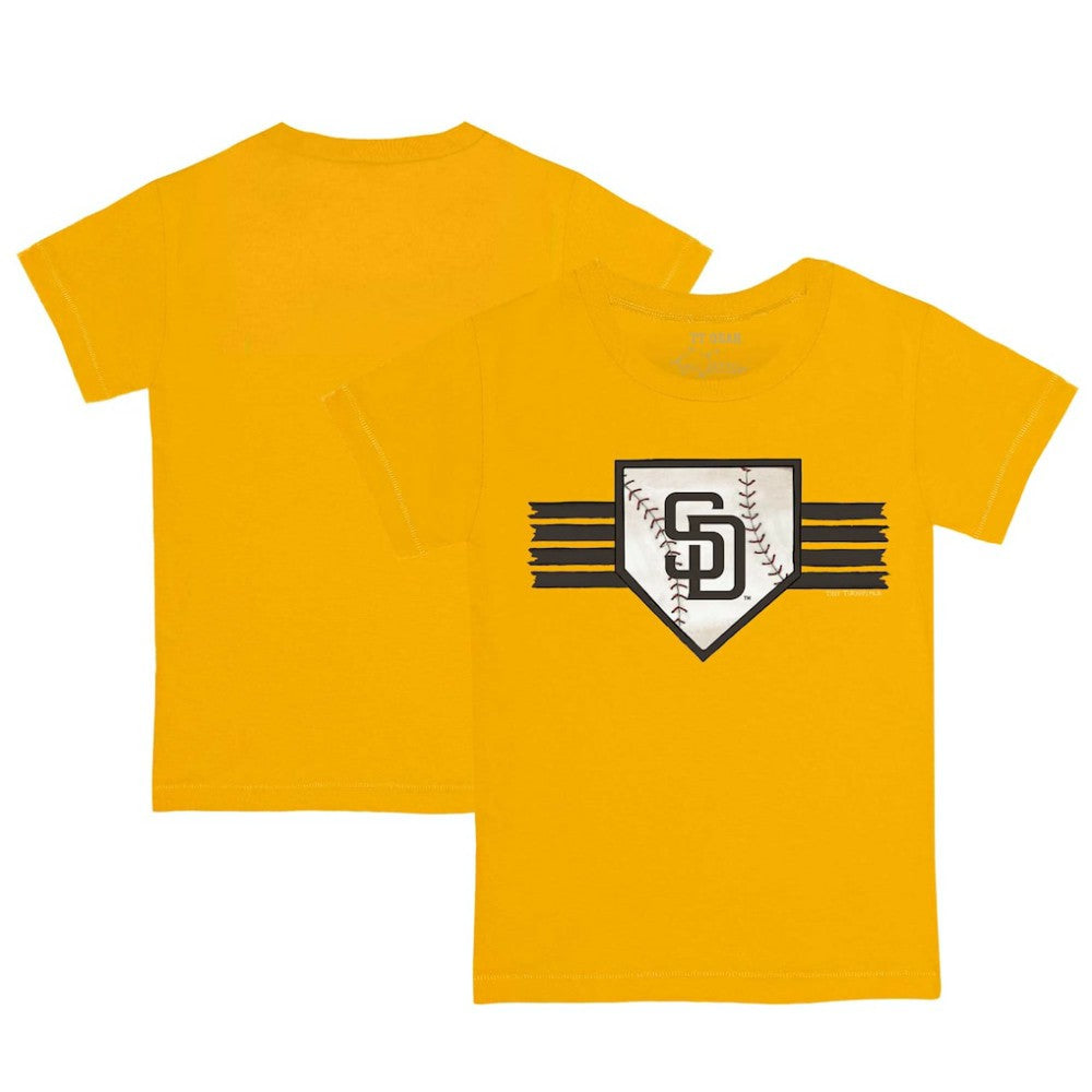 San Diego Padres Tiny Turnip Youth Base Stripe T-Shirt - Gold