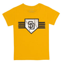 San Diego Padres Tiny Turnip Youth Base Stripe T-Shirt - Gold