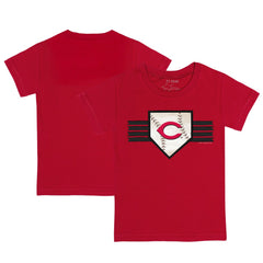 Cincinnati Reds Tiny Turnip Youth Base Stripe T-Shirt - Red
