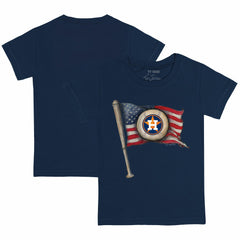 Houston Astros Tiny Turnip Youth Baseball Flag T-Shirt - Navy