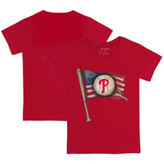 Philadelphia Phillies Tiny Turnip Youth Baseball Flag T-Shirt - Red
