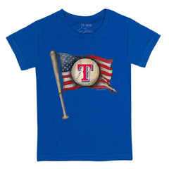 Texas Rangers Tiny Turnip Youth Baseball Flag T-Shirt - Royal