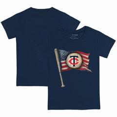 Minnesota Twins Tiny Turnip Youth Baseball Flag T-Shirt - Navy